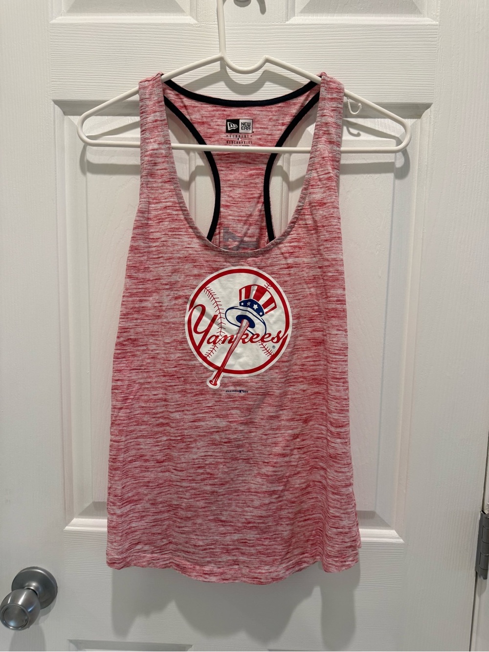 New Era Red Heather Yankees Racerback Tank